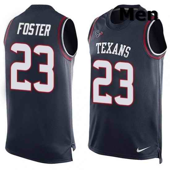 Men Nike Houston Texans 23 Arian Foster Limited Navy Blue Player Name Number Tank Top NFL Jersey